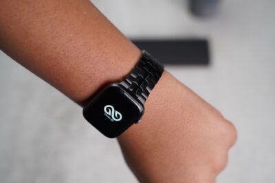 Black/Black Link Chain Strap For Apple Watch 44MM 45MM 46MM Series 4 5 6 7 8 9 10 11 (SE 2 3 Gen)