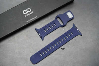 Deep Navy Waterproof Silicone Sports Bands For Apple Watch 49 MM (Series Ultra/Ultra 2/Ultra 3)