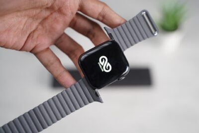 Grey Magnetic Leather Loop for Apple Watch 42MM 41MM 40MM Series 4 5 6 7 8 9 10 11 SE SE 2 Gen