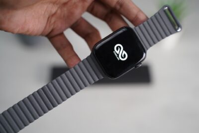 Grey Magnetic Leather Loop for Apple Watch 42MM 41MM 40MM Series 4 5 6 7 8 9 10 11 SE SE 2 Gen