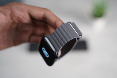 Grey Magnetic Leather Loop for Apple Watch 42MM 41MM 40MM Series 4 5 6 7 8 9 10 11 SE SE 2 Gen