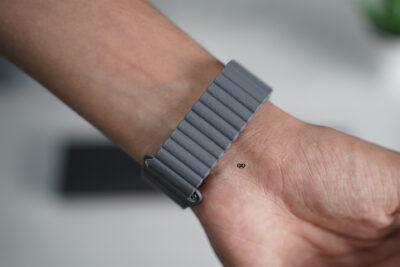 Grey Magnetic Leather Loop for Apple Watch 42MM 41MM 40MM Series 4 5 6 7 8 9 10 11 SE SE 2 Gen