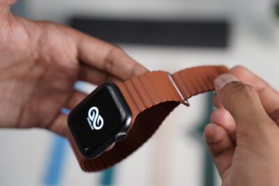 Saddle Tan Magnetic Leather Loop for Apple Watch 44MM 45MM 46MM Series 4 5 6 7 8 9 10 11 (SE 2 3 Gen)