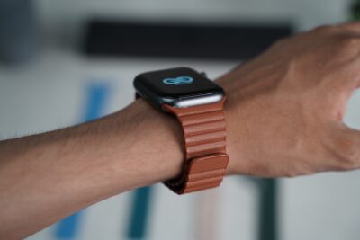 Saddle Tan Magnetic Leather Loop for Apple Watch 44MM 45MM 46MM Series 4 5 6 7 8 9 10 11 (SE 2 3 Gen)