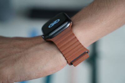 Saddle Tan Magnetic Leather Loop for Apple Watch 44MM 45MM 46MM Series 4 5 6 7 8 9 10 11 (SE 2 3 Gen)