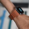 Saddle Tan Magnetic Leather Loop for Apple Watch 44MM 45MM 46MM Series 4 5 6 7 8 9 10 11 (SE 2 3 Gen)