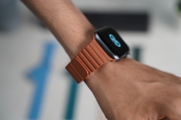 Saddle Tan Magnetic Leather Loop for Apple Watch 44MM 45MM 46MM Series 4 5 6 7 8 9 10 SE SE 2 Gen
