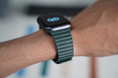 Forest Green Magnetic Leath er Strap Apple Watch 42MM 41MM 40MM Series 4 5 6 7 8 9 10 SE SE 2 Gen