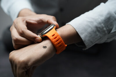 Neon Orange Waterproof Silicone Sports Bands For Apple Watch 49 (Series Ultra/Ultra 2/Ultra 3)