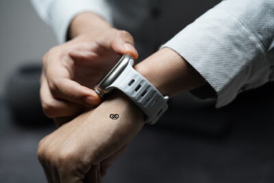 Powder Grey Waterproof Silicone Sports Bands for Apple Watch 49 MM Series Ultra/Ultra 2