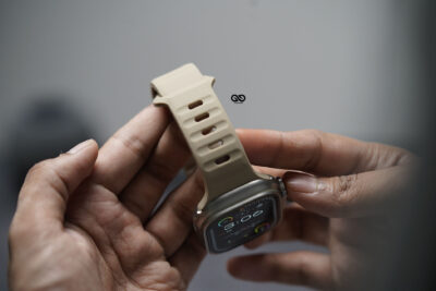 Sand Yellow Waterproof Silicone Sports Bands For Apple Watch 49 (Series Ultra/Ultra 2/Ultra 3)