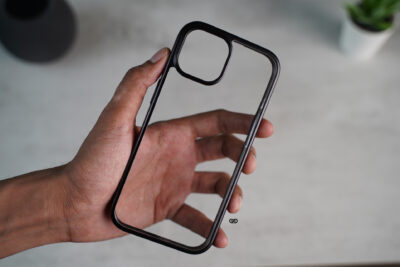 Black Transparent shockproof case with colored border For iPhone 15/15 Plus