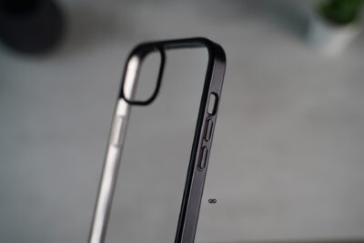 Black Transparent shockproof case with colored border For iPhone 15/15 Plus