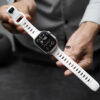 White Waterproof Silicone Sports Bands For Apple Watch 49 Series Ultra1 2 3 4