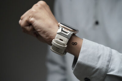 FKM Rubber Armour Band With Titanium Buckle For Apple Watch 44MM 45MM 46MM Series 4 5 6 7 8 9 10 11 (SE 2 3 Gen)