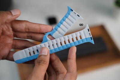 Two Colored Waterproof Silicone Sports Bands for Apple Watch 44MM 45MM 46MM Series 4 5 6 7 8 9 10 11 (SE 2 3 Gen)