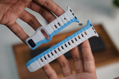 Two Colored Waterproof Silicone Sports Bands for Apple Watch 44MM 45MM 46MM Series 4 5 6 7 8 9 10 11 (SE 2 3 Gen)