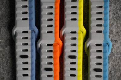 Two Colored Waterproof Silicone Sports Bands for Apple Watch 44MM 45MM 46MM Series 4 5 6 7 8 9 10 11 (SE 2 3 Gen)