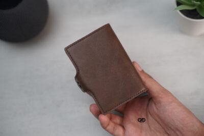 Personalized Vegan Leather Card And Cash Holder with Double Slot Wallet