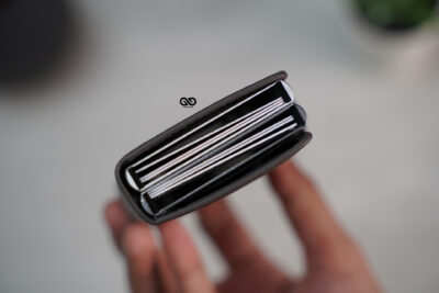 Personalized Vegan Leather Card And Cash Holder with Double Slot Wallet