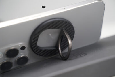 Carbon Fiber Magnetic Ring With Horizontal Kickstand Feature