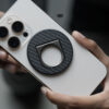 Carbon Fiber Magnetic Ring With Horizontal Kickstand Feature