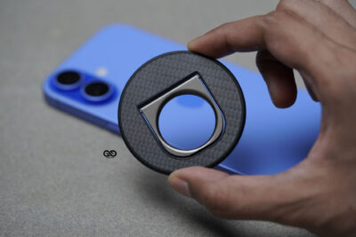 Carbon Fiber Magnetic Ring With Horizontal Kickstand Feature