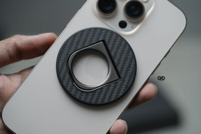 Carbon Fiber Magnetic Ring With Horizontal Kickstand Feature
