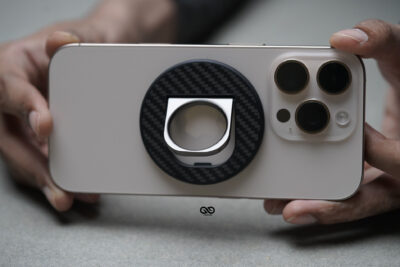 Carbon Fiber Magnetic Ring With Horizontal Kickstand Feature