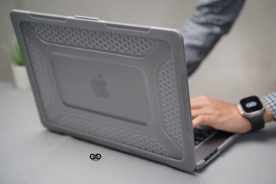 Grey Slim Rubberized TPU Bumper Cover For MacBook Air 15.3 inch 2026/2025/2024/2023 M5/M4/M3/M2 Air A3448/A3241/A3114/A2941