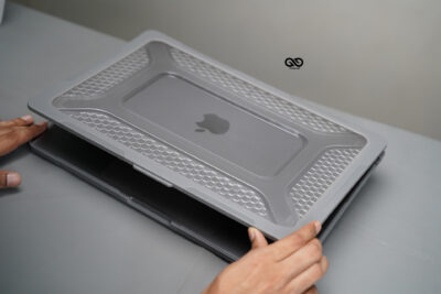 Grey Slim Rubberized TPU Bumper Cover For MacBook Air 15.3 inch 2026/2025/2024/2023 M5/M4/M3/M2 Air A3448/A3241/A3114/A2941