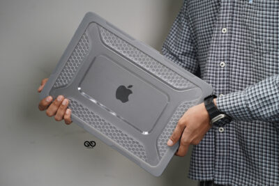Grey Slim Rubberized TPU Bumper Cover For MacBook Air 15.3 inch 2026/2025/2024/2023 M5/M4/M3/M2 Air A3448/A3241/A3114/A2941
