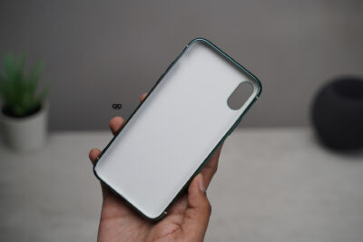 Dark Green Soft Tpu Glass Finish case for iPhone X /XS