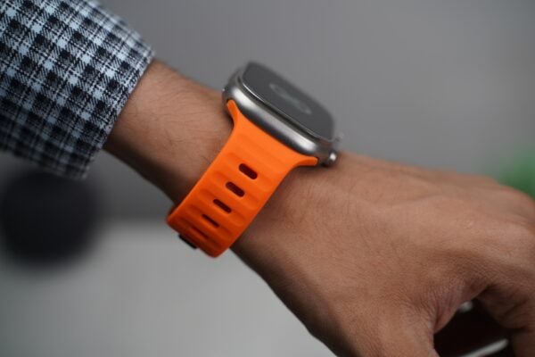 Neon Orange Waterproof Silicone Sports Band for Apple Watch 49 MM Series Ultra/Ultra 2