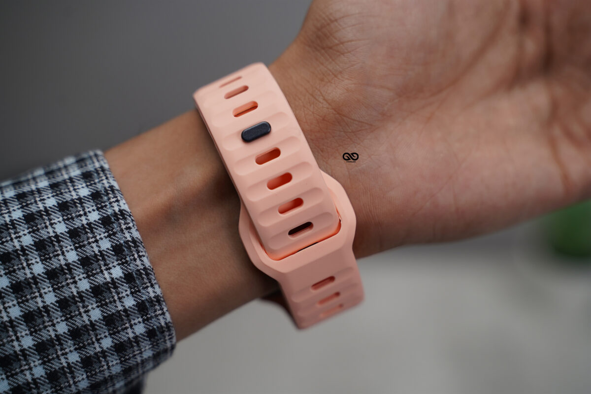 Ash Pink Waterproof Silicone Sports Bands for Apple Watch 49 MM Series Ultra/Ultra 2
