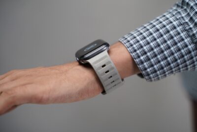 Powder Grey FKM Active Rubber Strap For Apple Watch 42MM 41MM 40MM Series 4 5 6 7 8 9 10 11 SE SE 2 Gen.