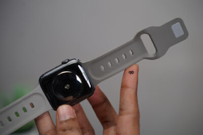 Powder Grey FKM Active Rubber Strap For Apple Watch 42MM 41MM 40MM Series 4 5 6 7 8 9 10 11 SE SE 2 Gen.