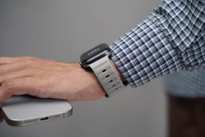 Powder Grey FKM Active Rubber Strap For Apple Watch 42MM 41MM 40MM Series 4 5 6 7 8 9 10 11 SE SE 2 Gen.
