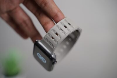 Powder Grey FKM Active Rubber Strap For Apple Watch 42MM 41MM 40MM Series 4 5 6 7 8 9 10 11 SE SE 2 Gen.