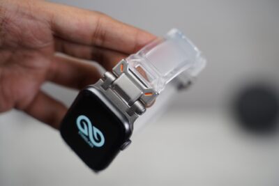 Transparent Fluoro Rubber With Titanium Buckle Band For Apple Watch 44MM 45MM 46MM Series 4 5 6 7 8 9 10 11 (SE 2 3 Gen)
