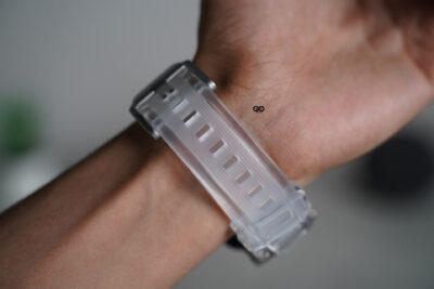 Transparent Fluoro Rubber With Titanium Buckle Band For Apple Watch 44MM 45MM 46MM Series 4 5 6 7 8 9 10 11 (SE 2 3 Gen)