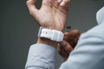 White Waterproof Silicone Sports Band with Buckle For Apple Watch 49 (Series Ultra/Ultra 2/Ultra 3)