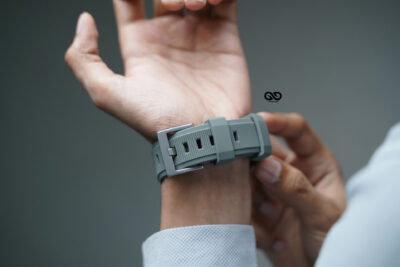 Grey Waterproof Silicone Sports Band with Buckle For Apple Watch 49 (Series Ultra/Ultra 2/Ultra 3)