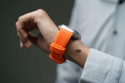 Ultra Orange Waterproof Silicone Sports Band with Buckle For Apple Watch 49 (Series Ultra/Ultra 2/Ultra 3)