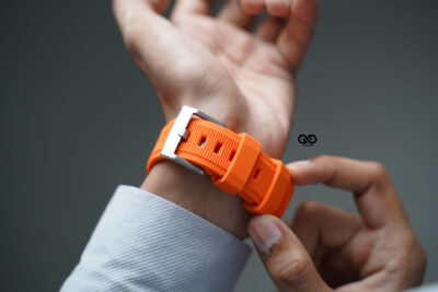 Ultra Orange Waterproof Silicone Sports Band with Buckle For Apple Watch 49 (Series Ultra/Ultra 2/Ultra 3)