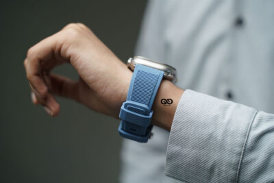 Cool Blue Waterproof Silicone Sports Band with Buckle For Apple Watch 49 (Series Ultra/Ultra 2/Ultra 3)
