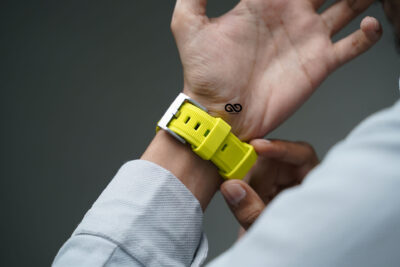 Electric Neon Waterproof Silicone Sports Band with Buckle For Apple Watch 49 (Series Ultra/Ultra 2/Ultra 3)