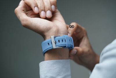 Cool Blue Waterproof Silicone Sports Band with Buckle For Apple Watch 49 (Series Ultra/Ultra 2/Ultra 3)