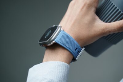 Cool Blue Waterproof Silicone Sports Band with Buckle For Apple Watch 49 (Series Ultra/Ultra 2/Ultra 3)