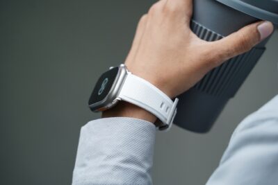 White Waterproof Silicone Sports Band with Buckle For Apple Watch 49 (Series Ultra/Ultra 2/Ultra 3)